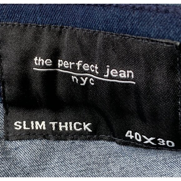 The Perfect Jean NYC Slim Thick 40X30 Knight-DK Blue Mens Denim Comfort 7808 - Picture 2 of 8